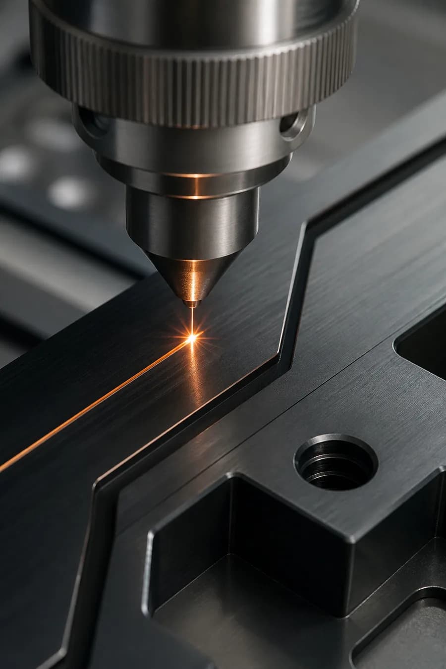 Laserbearbeitung einer Metalloberfläche